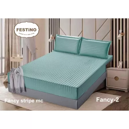 Fitted Sheet Microfiber Cotton Stripe Fitted Sheet Microfiber Cotton Stripe